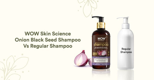 WOW Skin Science Black Seed Onion Shampoo Vs Regular Shampoo