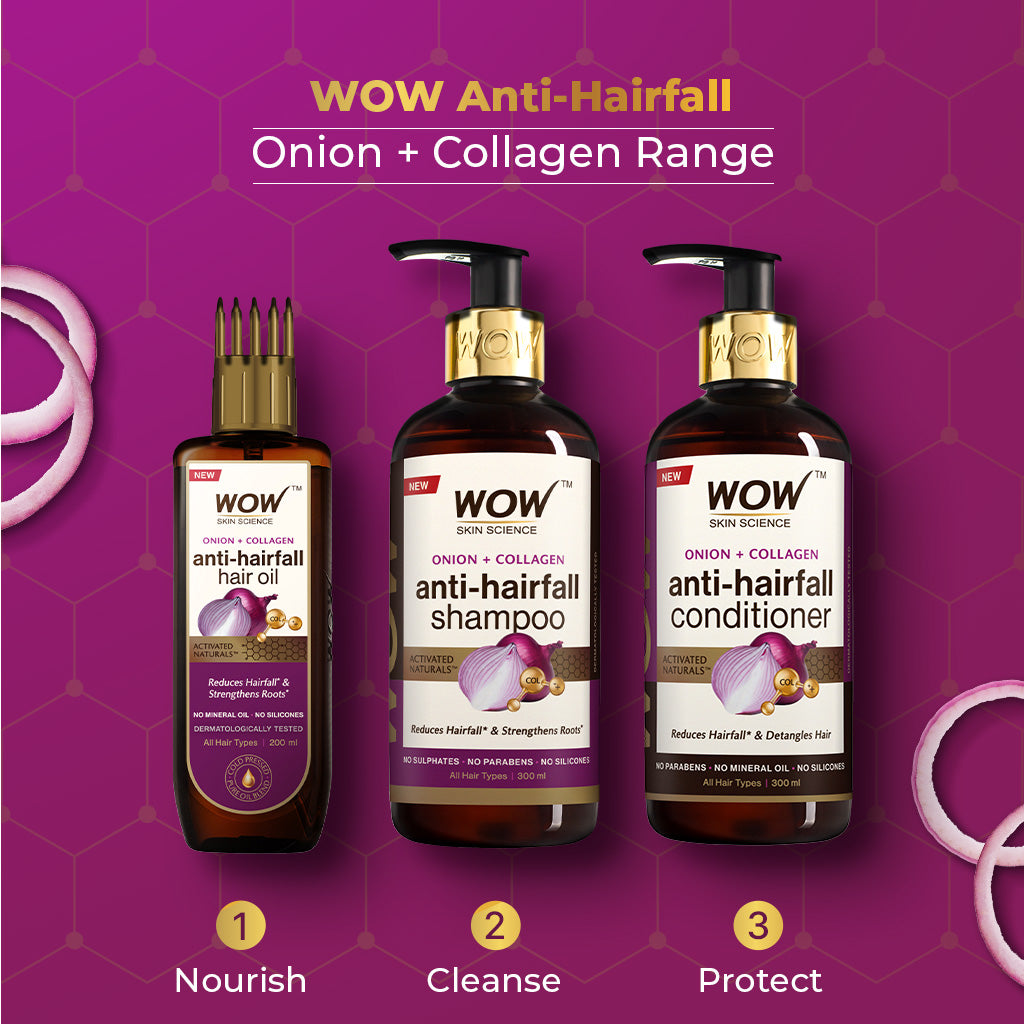 Onion And Collagen Anti-Hairfall Shampoo - 300 ml