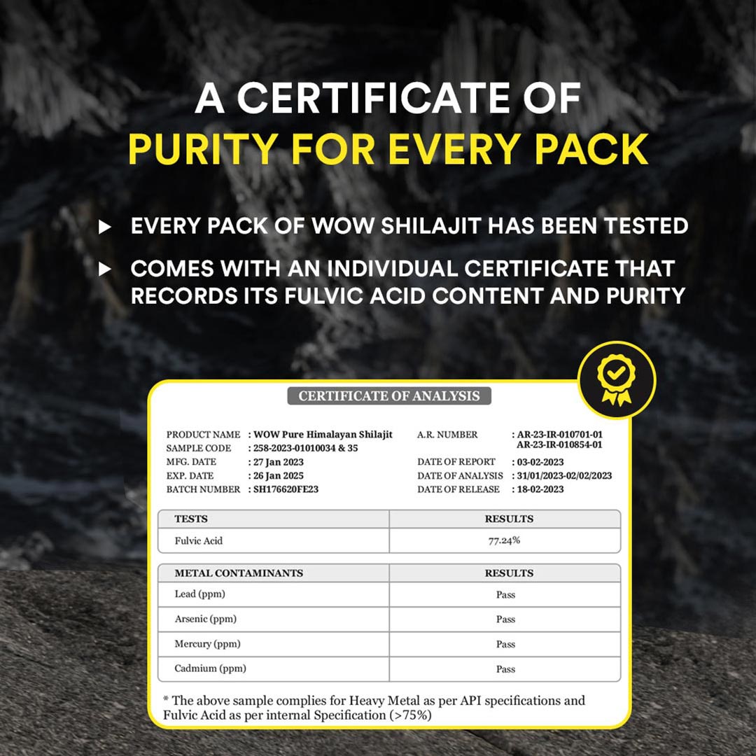 Pure Himalayan Shilajit / Shilajeet Resin - 20g | Guaranteed 75% Fulvic Acid