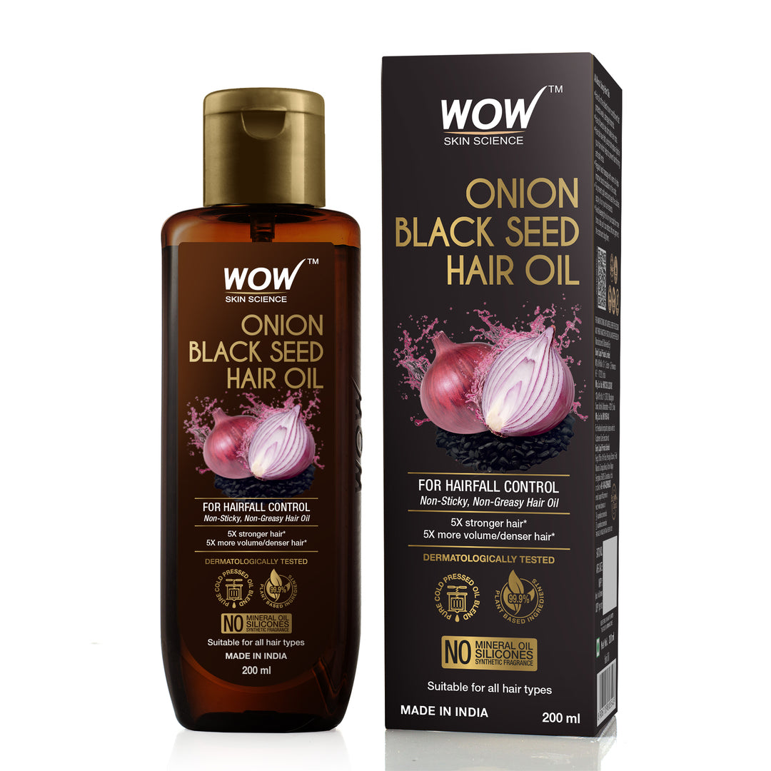 Onion Hair Oil For Hair Fall Control - With Black Seed Oil Extracts - 200 ML