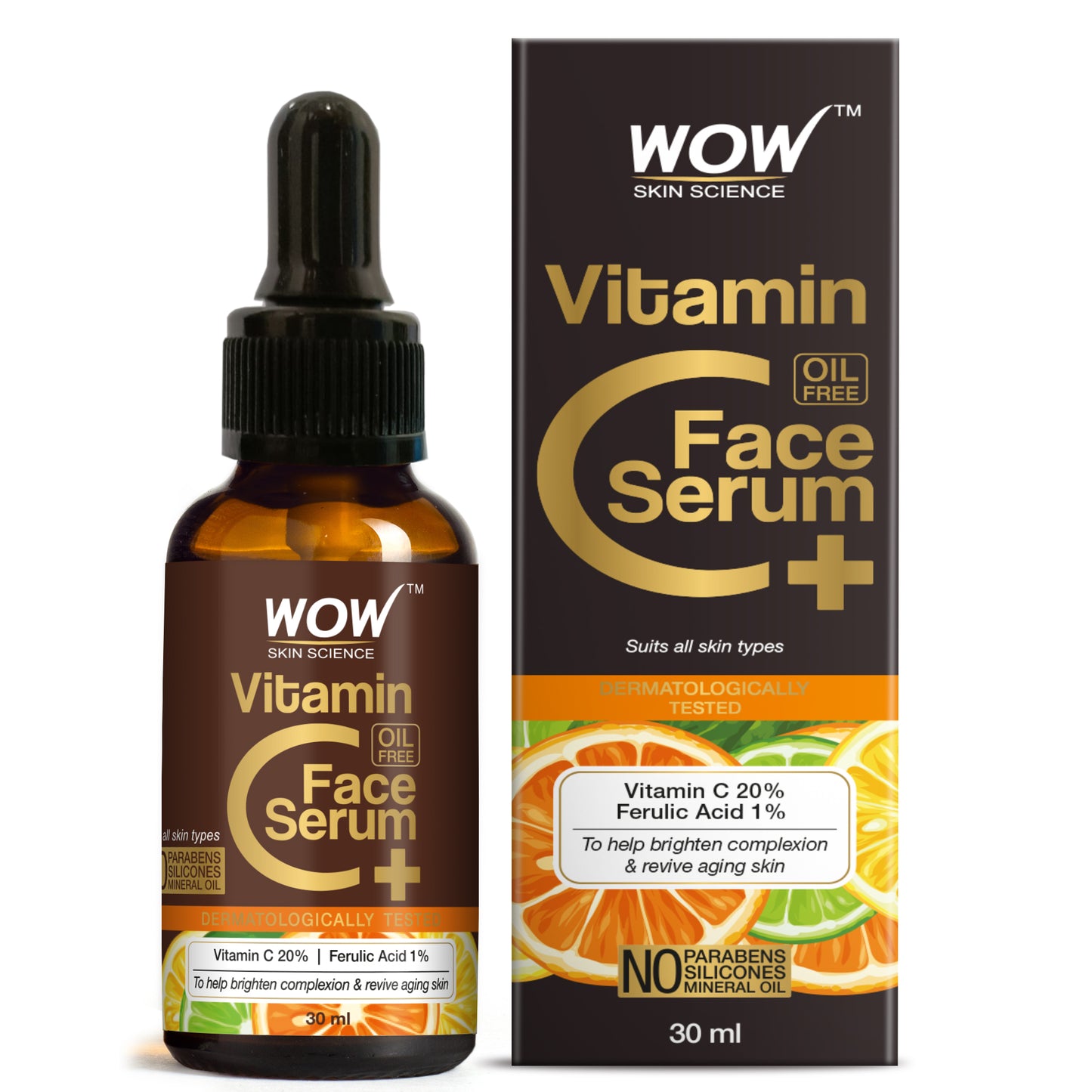 Vitamin C+(Plus) Face Serum - Vitamin C 20%, Ferulic Acid 1% - Brightening, Anti-Aging Skin Repair - 30 ml