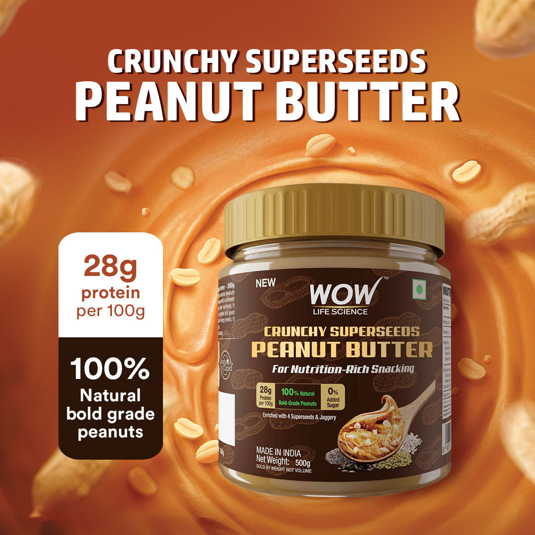 Crunchy Superseeds Peanut Butter - 500 gm