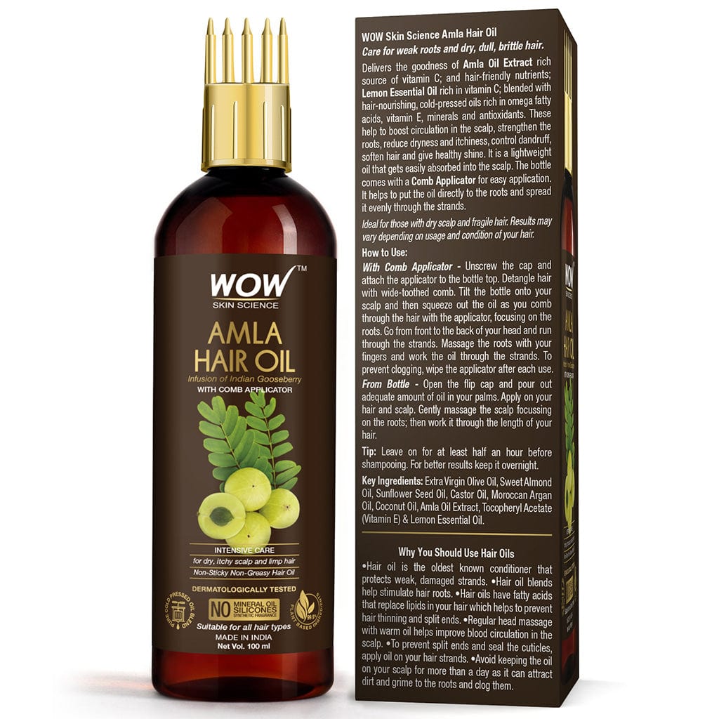 Amla Hair Oil - For Dry, Itchy Scalp and Limp hair - For Men and Women