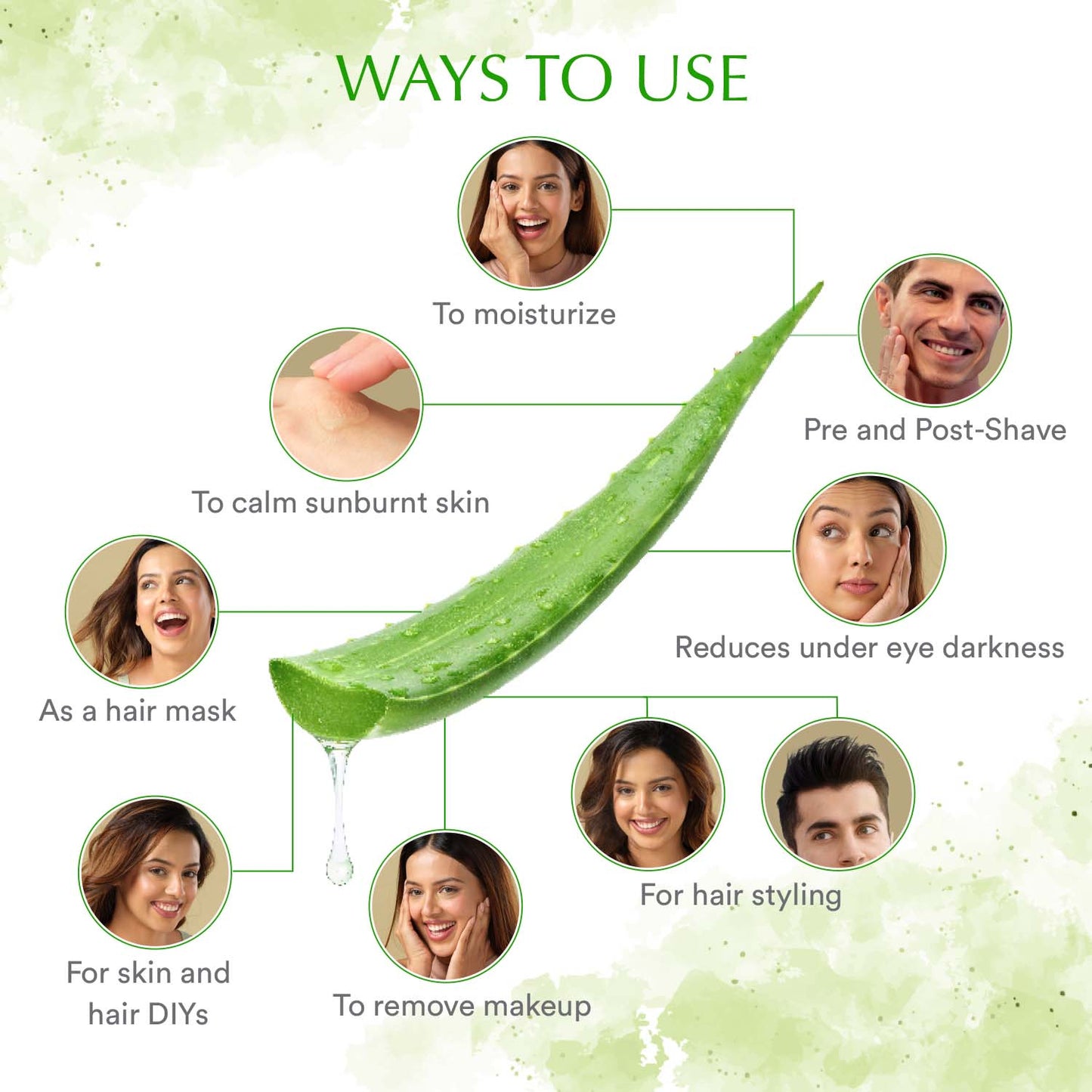 Different ways to use Aloe Vera Gel on Skin and Hair