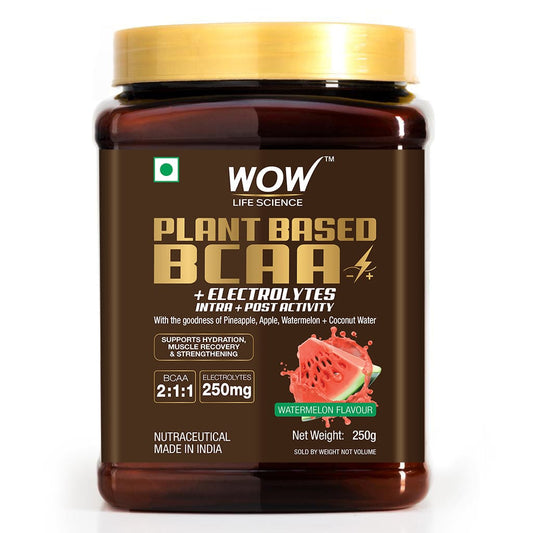 Plant Based BCAA Supplement For Muscle Recovery, Growth and Muscle Strengthening - Watermelon 250g