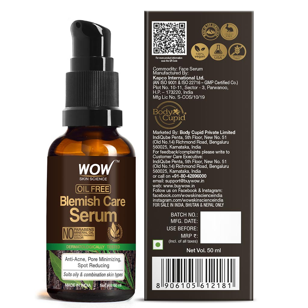 Blemish Care Serum - OIL FREE - Anti Acne, Spot Reducing