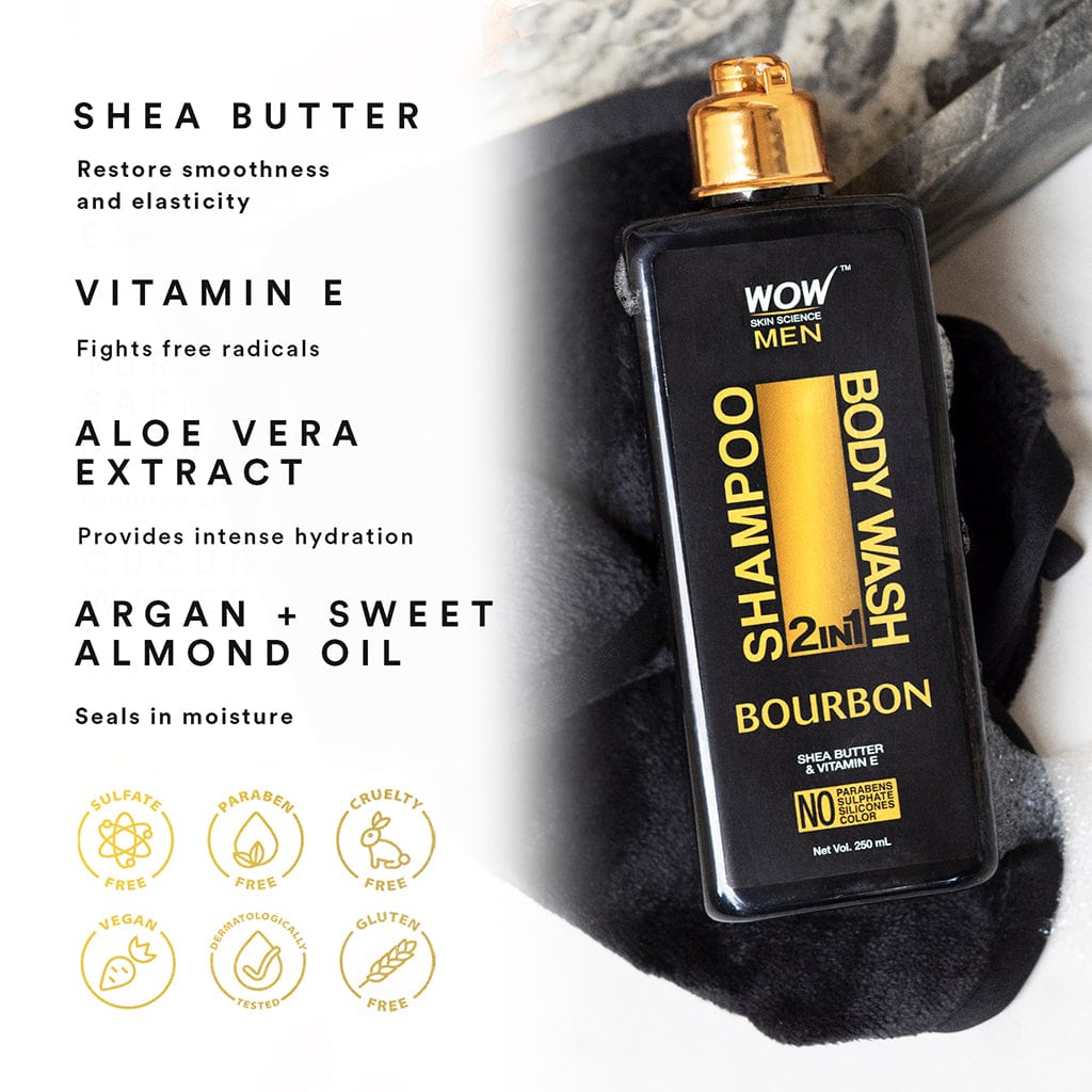 Bourbon 2-In-1 Shampoo + Body Wash