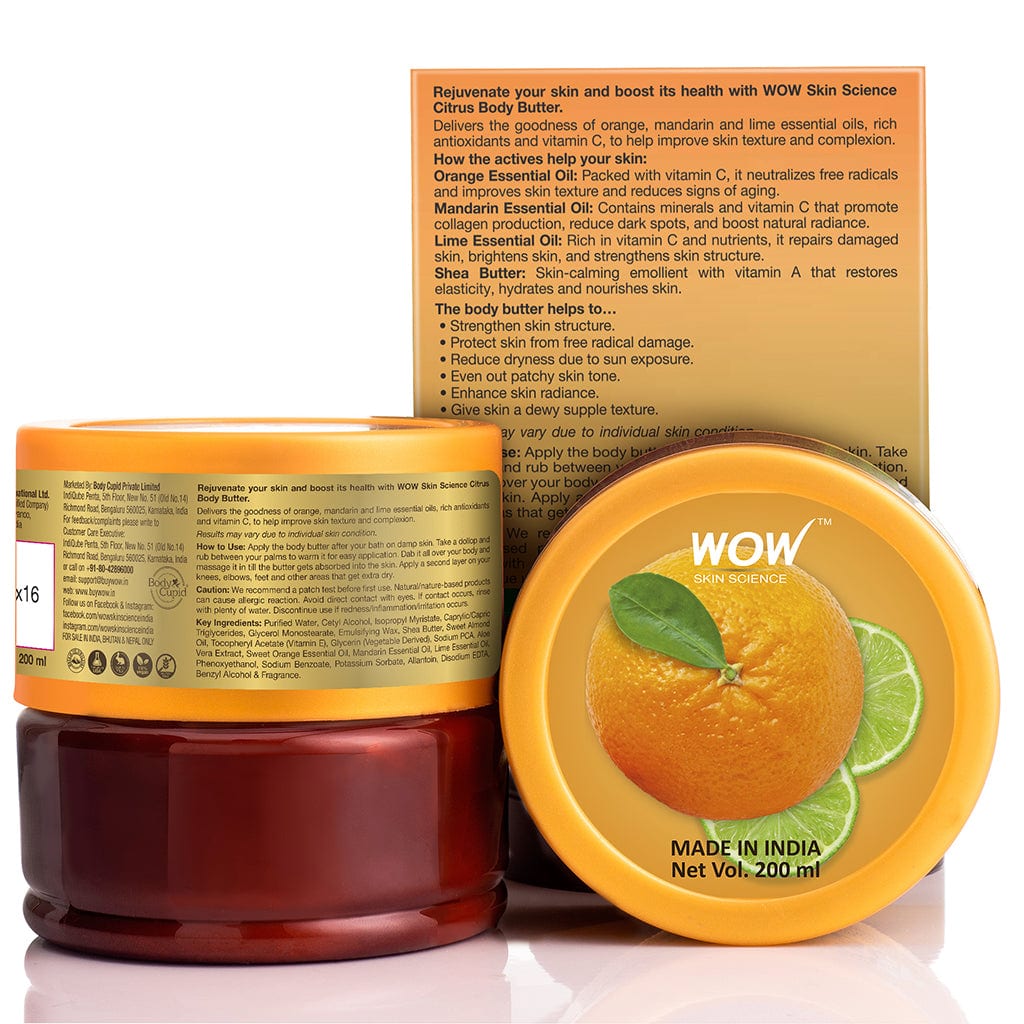 Citrus Butter - No Parabens, Silicones, Mineral Oil & Color - 200 ml