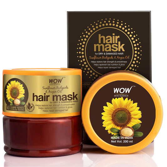 Sunflower Biolipids & Argan Oil Hair Mask for Dry & Damaged Hair