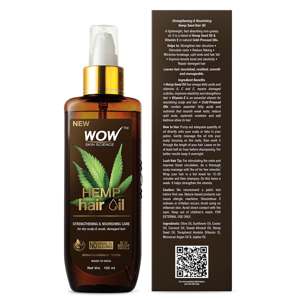 Hemp Hair Oil - For Dry, Damaged and Chemically Treated Hair - 150ml