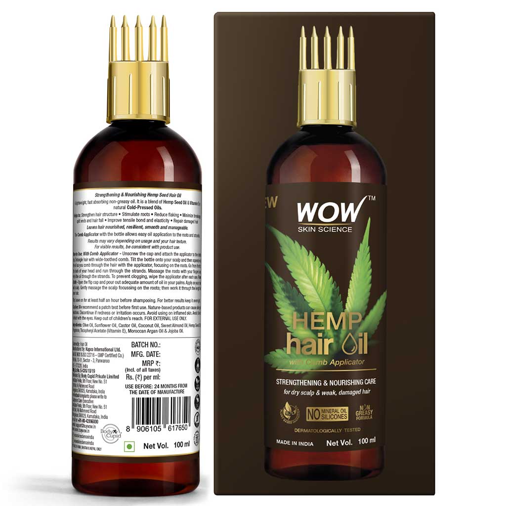 Hemp Hair Oil - For Dry, Damaged and Chemically Treated Hair - 100ml