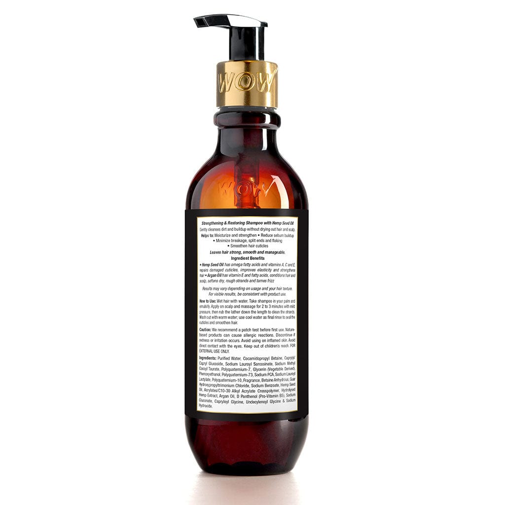 Hemp Shampoo for Strengthening and Restoring Hair - For Stressed Scalp & Dry Hair