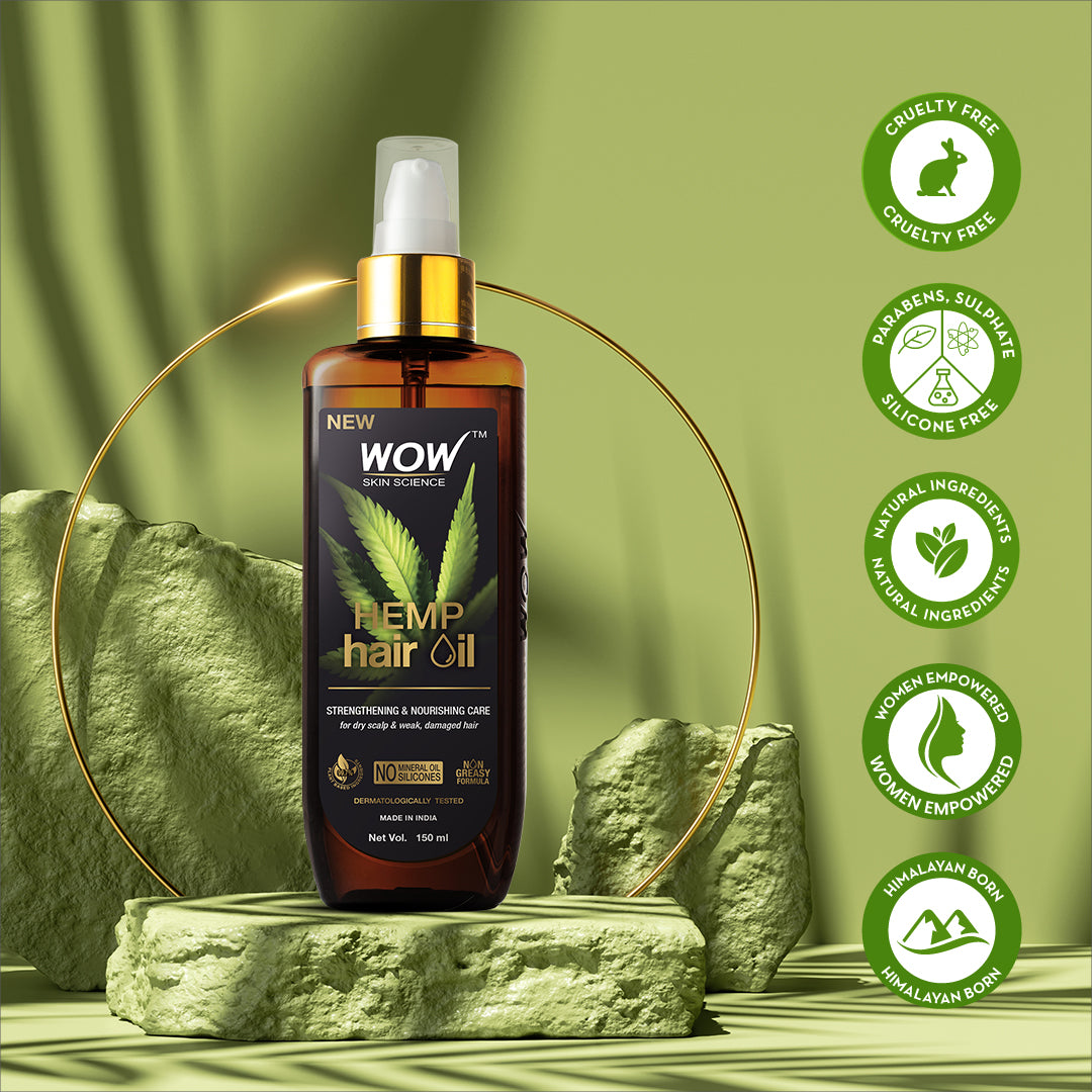 Hemp Hair Oil - For Dry, Damaged and Chemically Treated Hair - 150ml