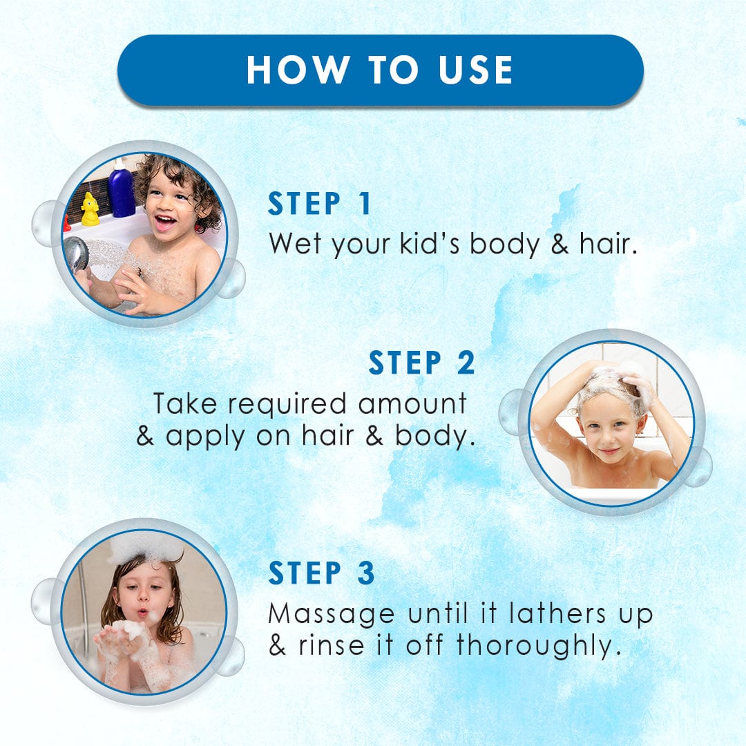 WOW Skin Science Kids Tip To Toe Wash - Shampoo - Conditioner - Body Wash - No Sulphates & Parabens - Green Apple - 300 ml - BuyWow