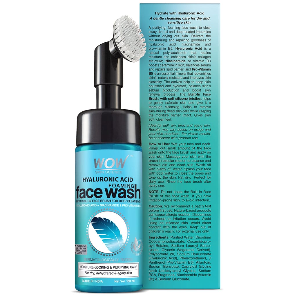 Hyaluronic Acid Face Wash - Facial wash for Dry Skin & Intense Face Cleansing