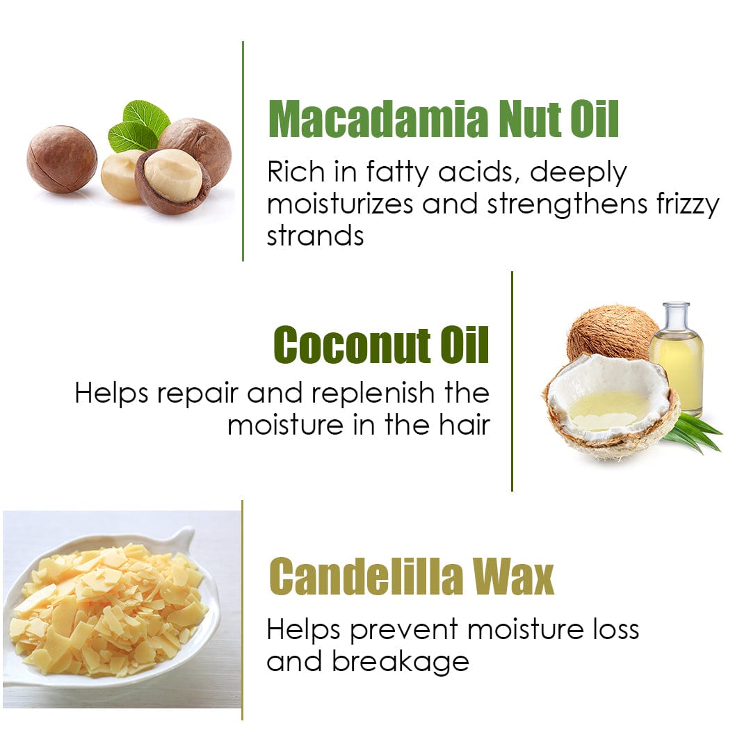 Macadamia Nut Oil Hair Mask - Deeply Rejuvenating - For Dry, Brittle, Coarse & Curly Hair - No Mineral Oil, Parabens, Silicones, Color & PEG - 200ml