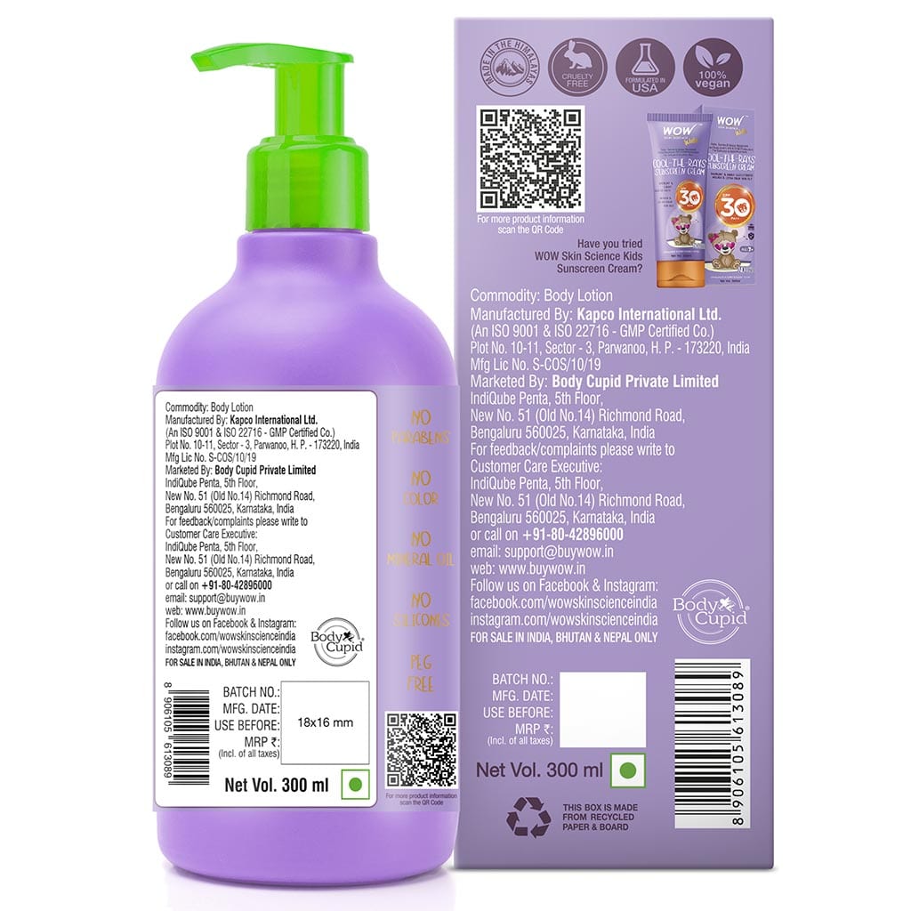 Kids Plush & Plump Body Lotion - Blueberry - SPF 15 - No Parabens, Mineral Oil, Silicones & Color - 300 ml