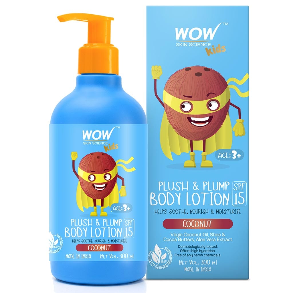 Kids Plush & Plump Body Lotion - Coconut - SPF 15 - No Parabens, Mineral Oil, Silicones & Color - 300 ml