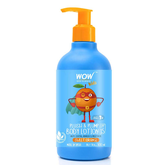 Kids Plush & Plump Body Lotion - Sweet Orange - SPF 15 - No Parabens, Mineral Oil, Silicones & Color - 300 ml