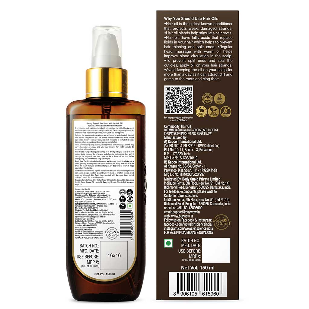 Macadamia Nut Hair Oil