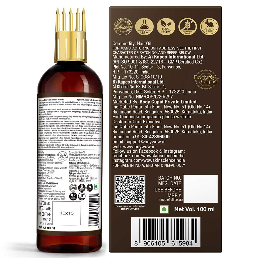 Macadamia Nut Hair Oil