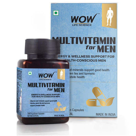 Multivitamin for Men - with Glycine, Green Tea, Turmeric, Vitamins - 30 Veg Capsules