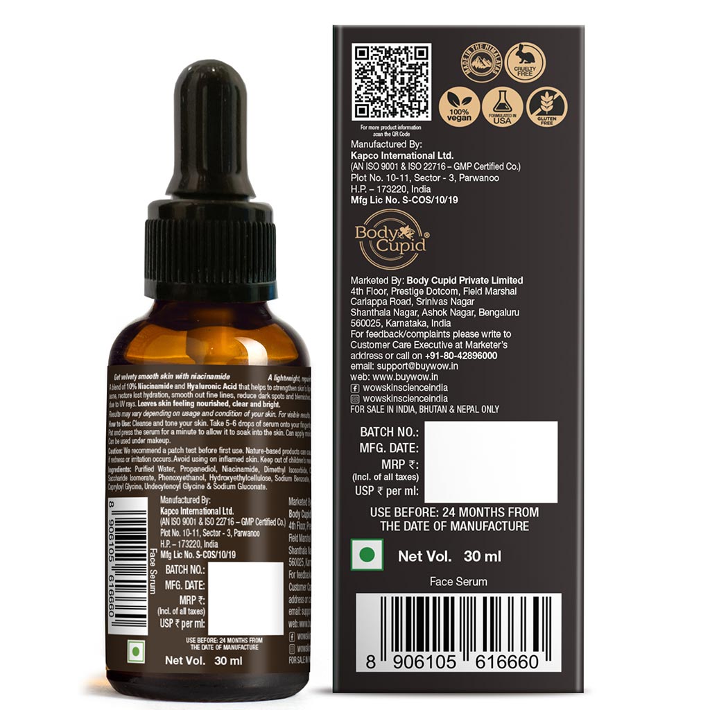 10% Niacinamide Serum For Acne Marks & Acne Prone Skin For Unisex - 30ml