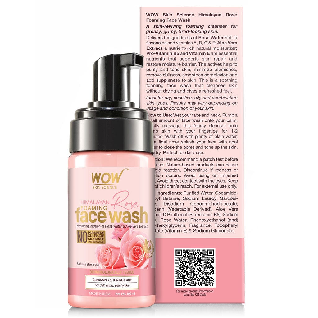 Himalayan Rose Foaming Face Wash - For dull, grimy, patchy skin - For all skin Type