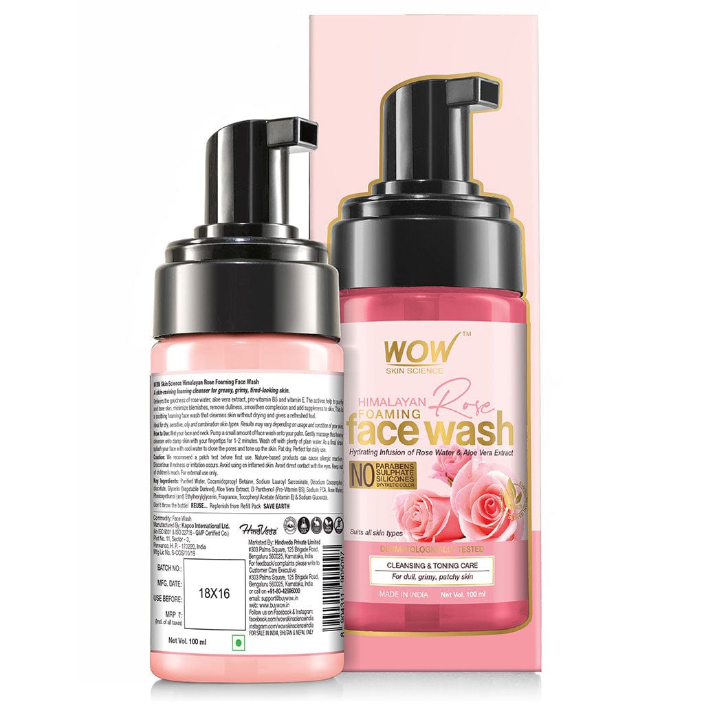 Himalayan Rose Foaming Face Wash - For dull, grimy, patchy skin - For all skin Type