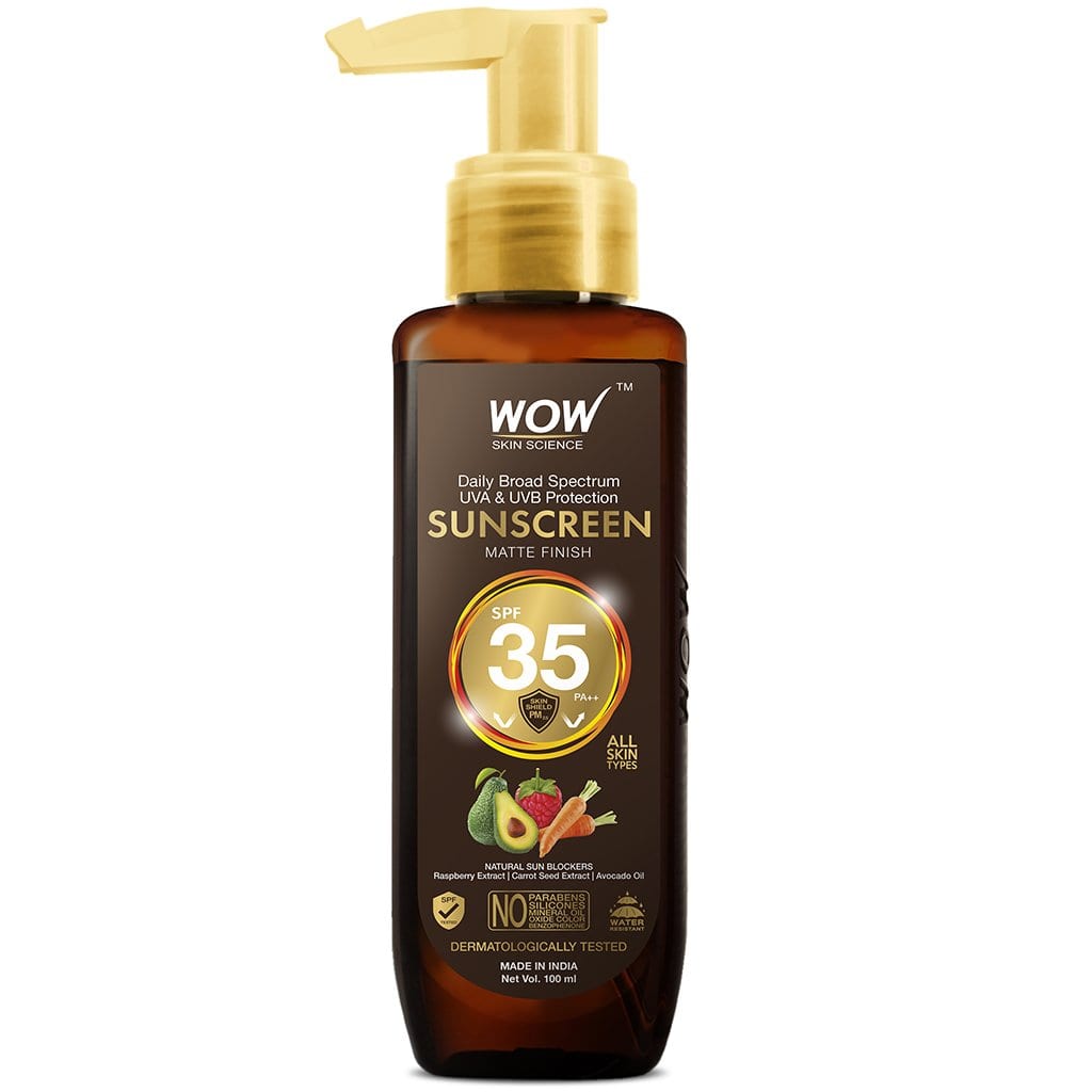 WOW Skin Science Sunscreen Matte Finish - SPF 35 PA++ & SPF 55 Pa+++ Combo Pack - UVA &UVB Protection - Quick Absorb - No Parabens, Silicones, Mineral Oil, Oxide, Color & Benzophenone - 200 ml