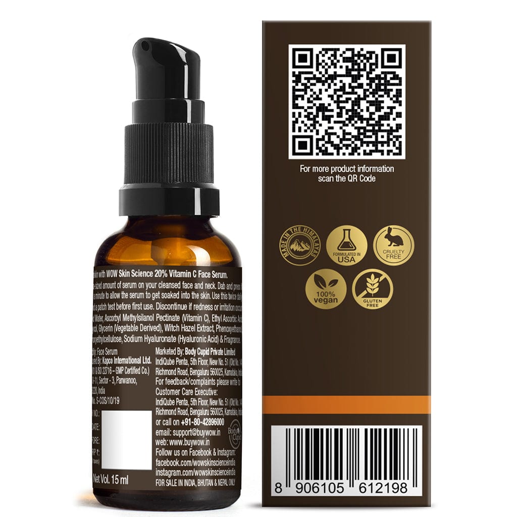 Vitamin C Serum - Skin Clearing Serum - Brightening, Anti-Aging Skin Repair, Supercharged Face Serum, Dark Circle, Fine Line & Sun Damage Corrector, Genuine 20% - 15ml