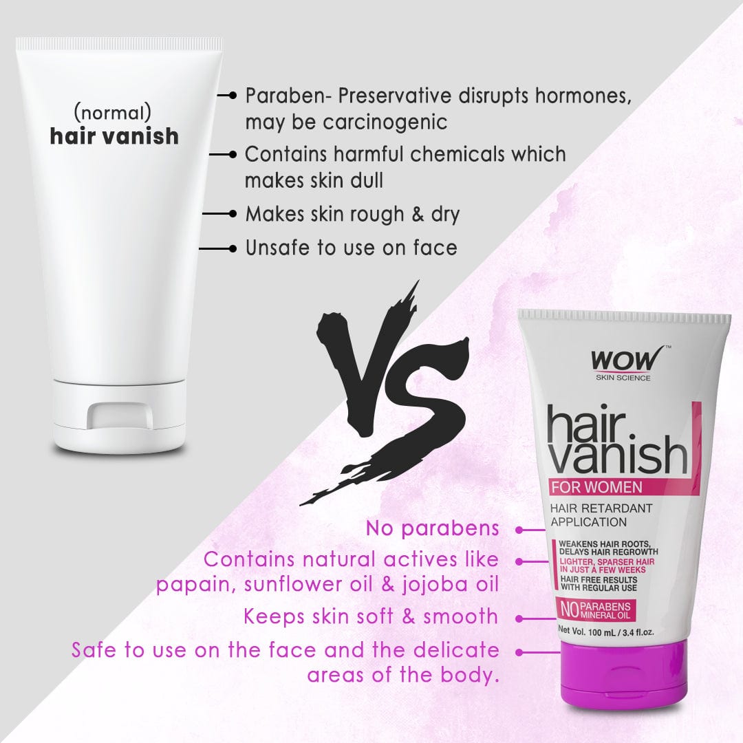 WOW Skin Science Hair Vanish For Women - No Parabens & Mineral Oil - 100 ml - BuyWow