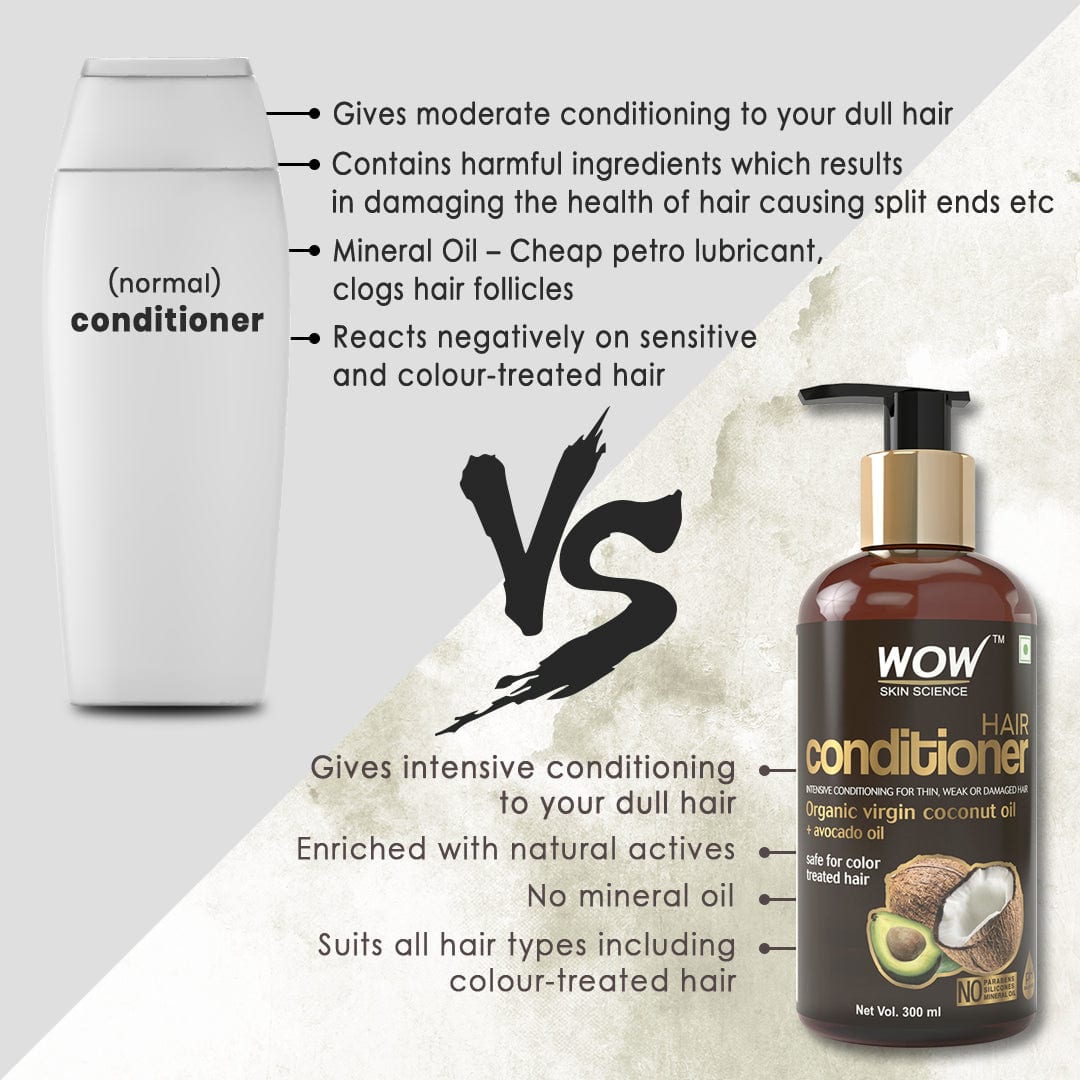 WOW Skin Science Coconut & Avocado Oil No Parabens & Sulphate Hair Conditioner - 300 ml - BuyWow