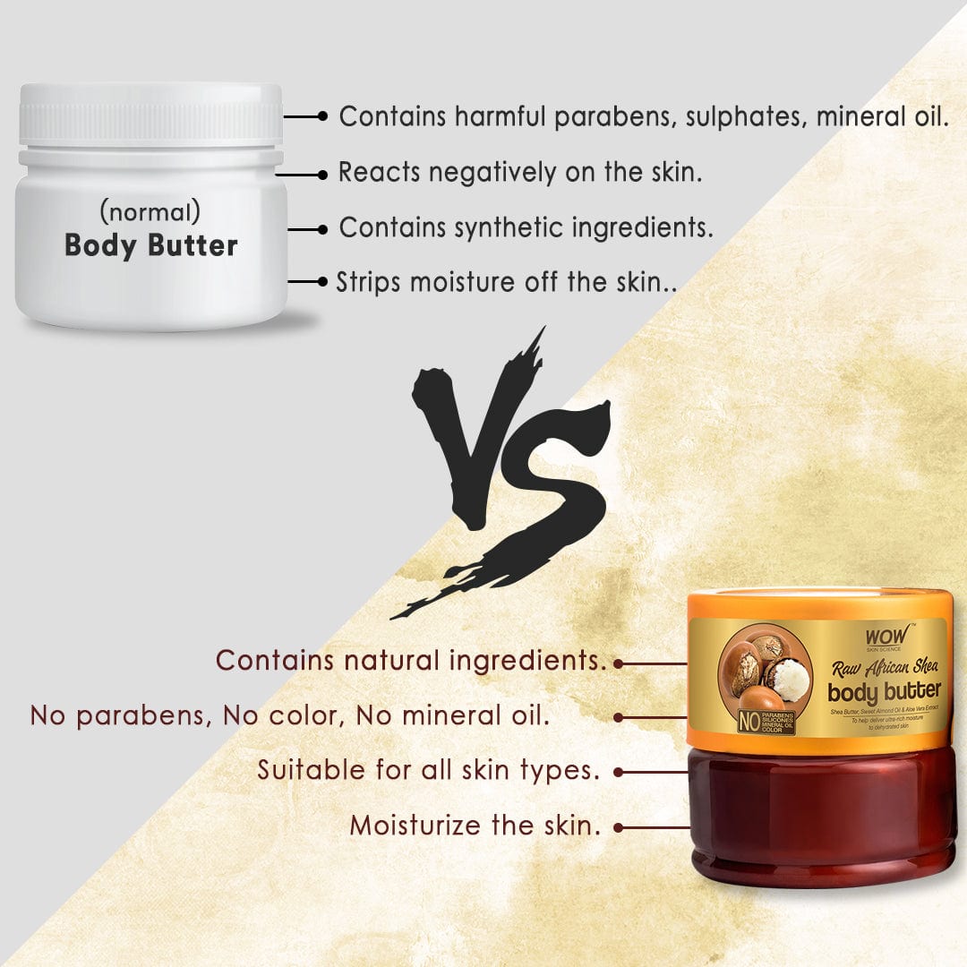 Raw African Shea Body Butter - No Parabens, Silicones, Mineral Oil & Color - 200 ml