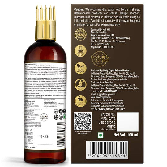 Almond Hair Oil With Comb Applicator Caution