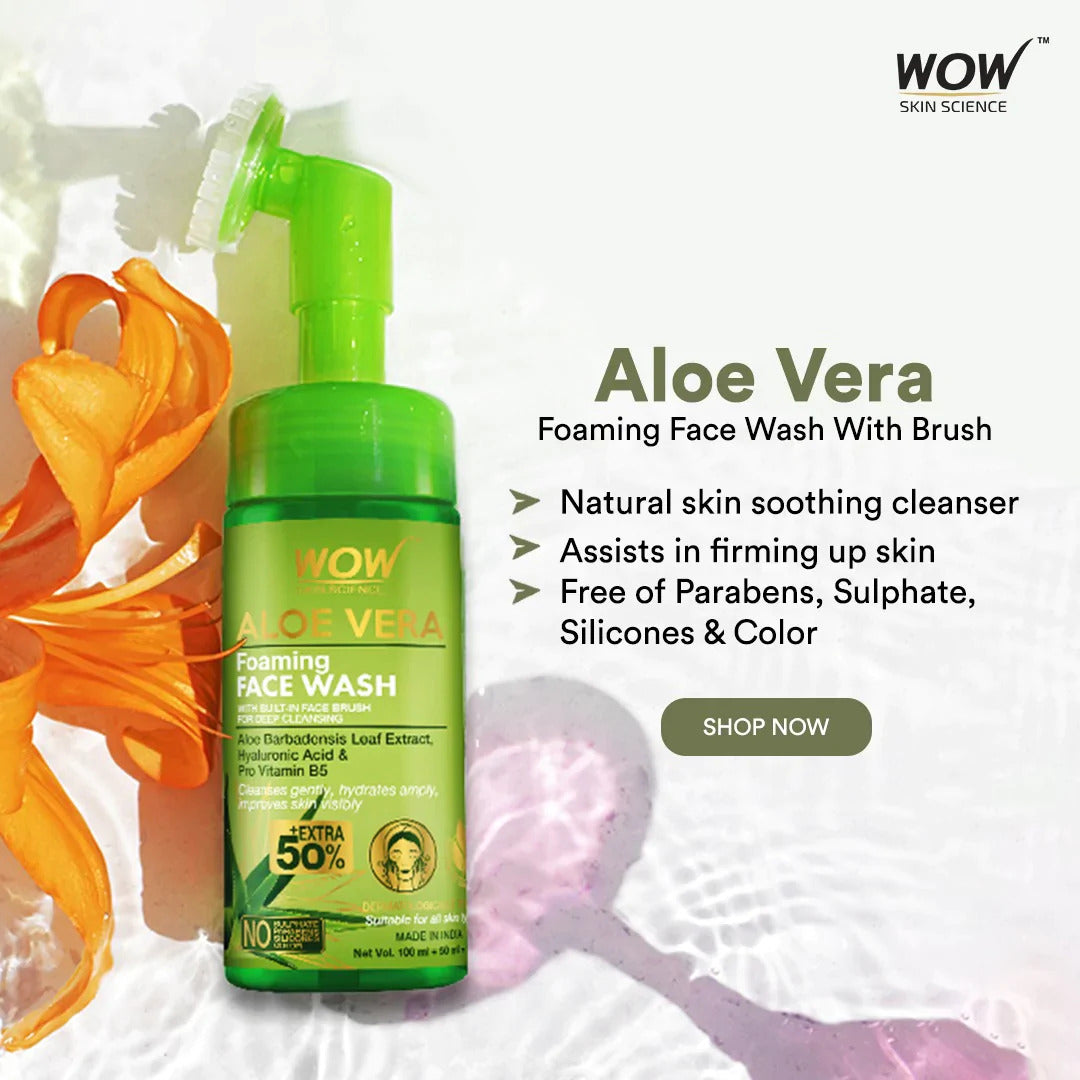 Aloe Vera Face Wash with Built in Brush - 150mL