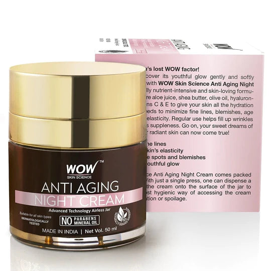 Anti Aging Night Cream - Helps Evoke Youthful Glow - 50 ml