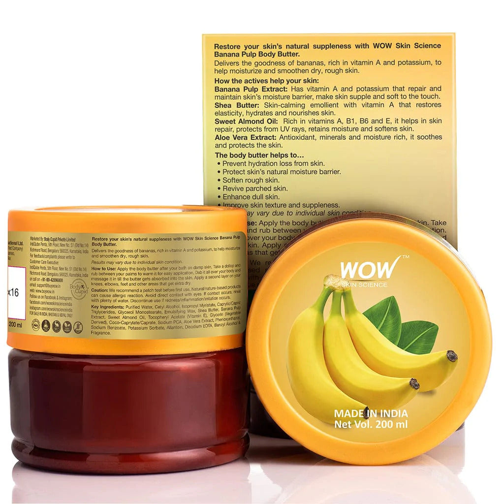 Banana Pulp Body Butter - To help hydrate and soften rough sin - Unisex