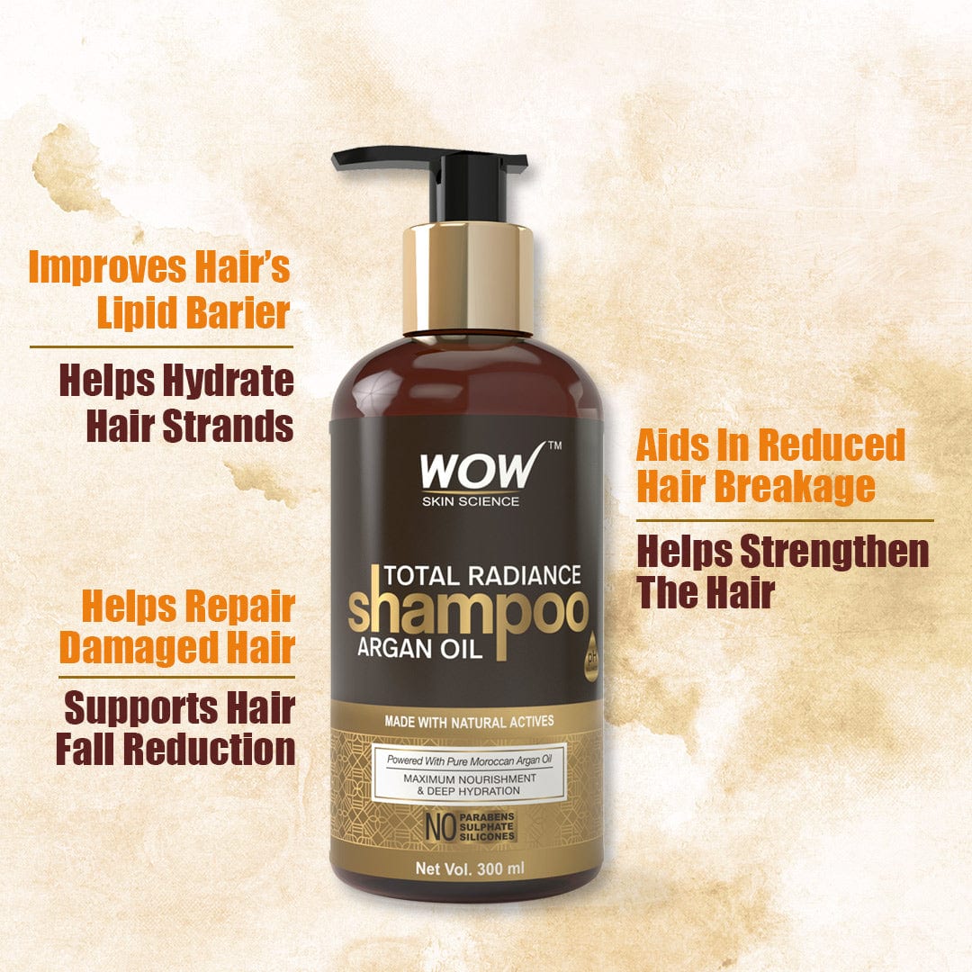 WOW Skin Science Total Radiance No Parabens, Sulphate & Silicone Shampoo - 300 ml - BuyWow