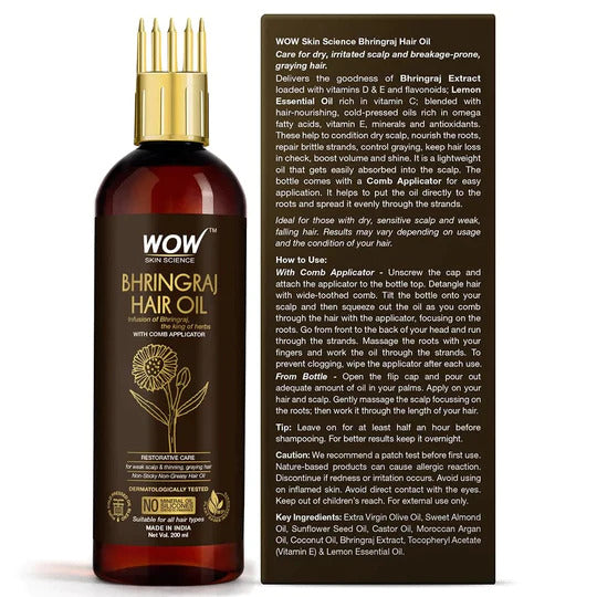 Bhringraj Hair Oil With Comb Applicator Information - 200 ml