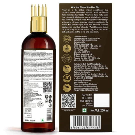 Bhringraj Hair Oil With Comb Applicator Backside - 200 ml