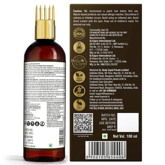 Bhringraj Hair Oil With Comb Applicator Information - 100 ml