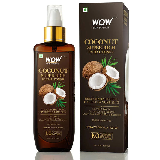 Coconut Super Rich Facial Toner for Hydrating & Toning Skin - For All Skin Types - No Parabens, Sulphate & Silicones