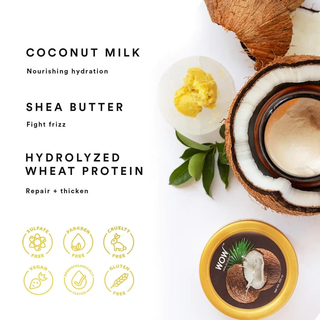 Coconut Milk Hair Mask For Dry, Frizzy and Damaged Hair  - 200 ml