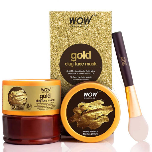 Gold Clay Face Mask for Hydrating Skin & Restoring Radiance - 200 ml