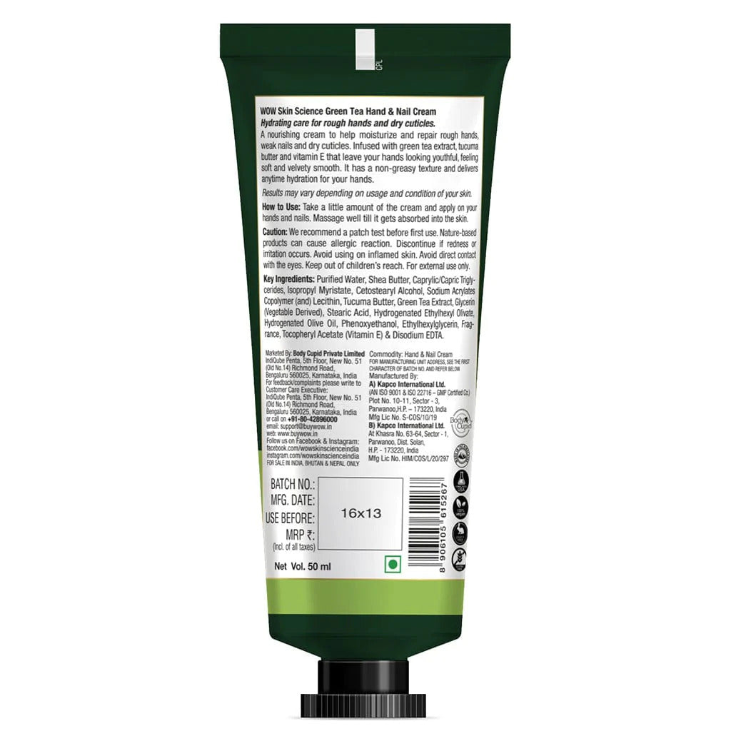 Green Tea Hand & Nail Cream