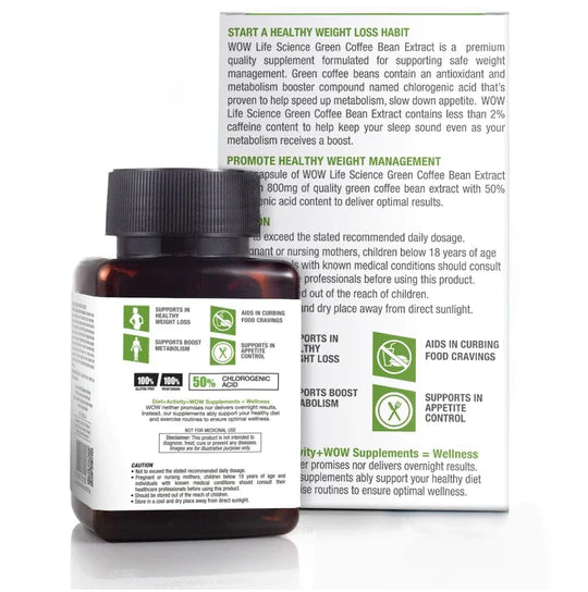 Green Coffee Bean Extract Capsules - 60 Count