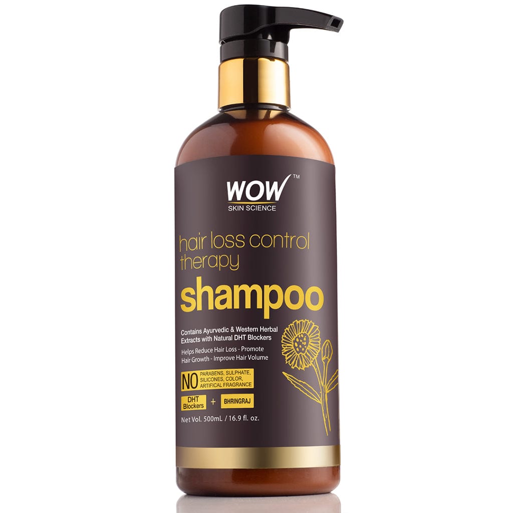 WOW Skin Science Hair Loss Control Therapy Shampoo - Increase Thick & Healthy Hair Growth - Contains Ayuvedic & Western Herbal Extracts with Natural DHT Blockers - For All Hair Types - 500 ml - BuyWow