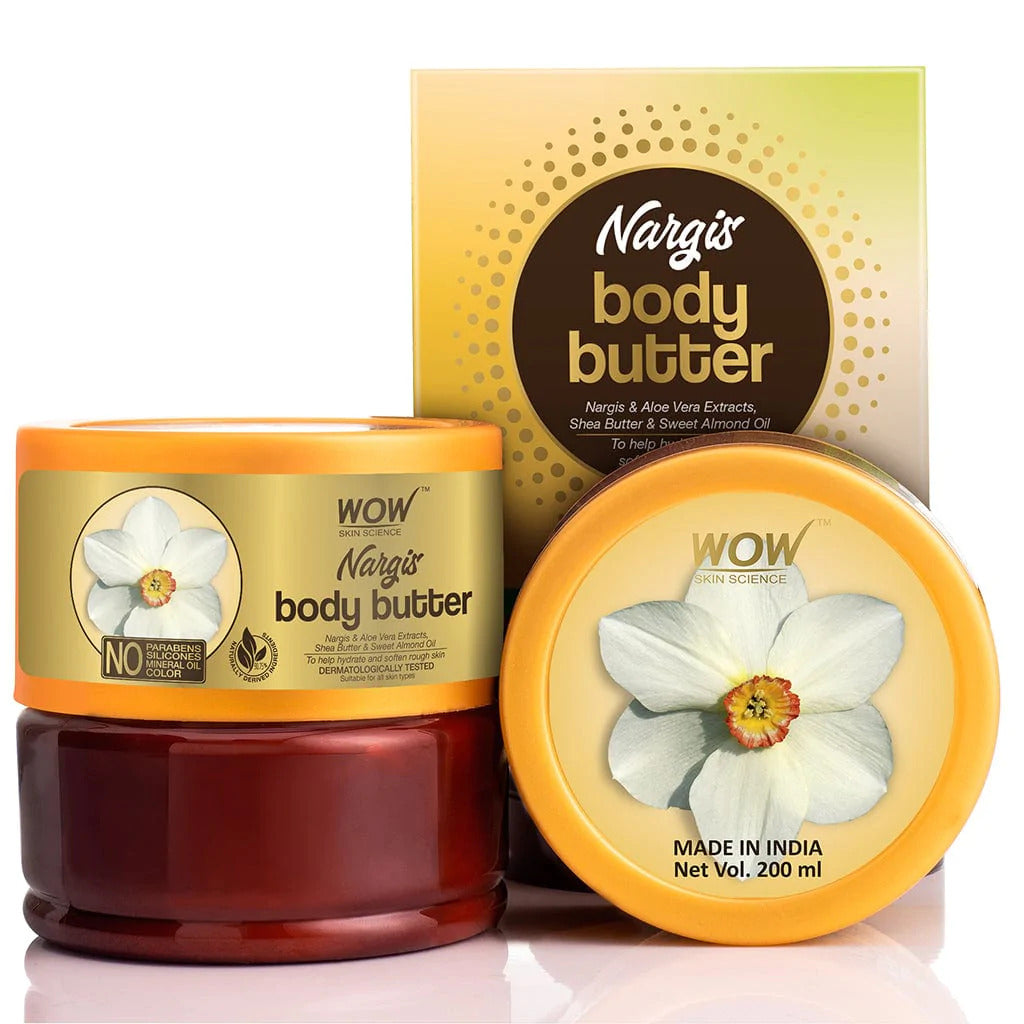 Nargis Body Butter - No Parabens, Silicones, Mineral Oil & Color - 200 ml