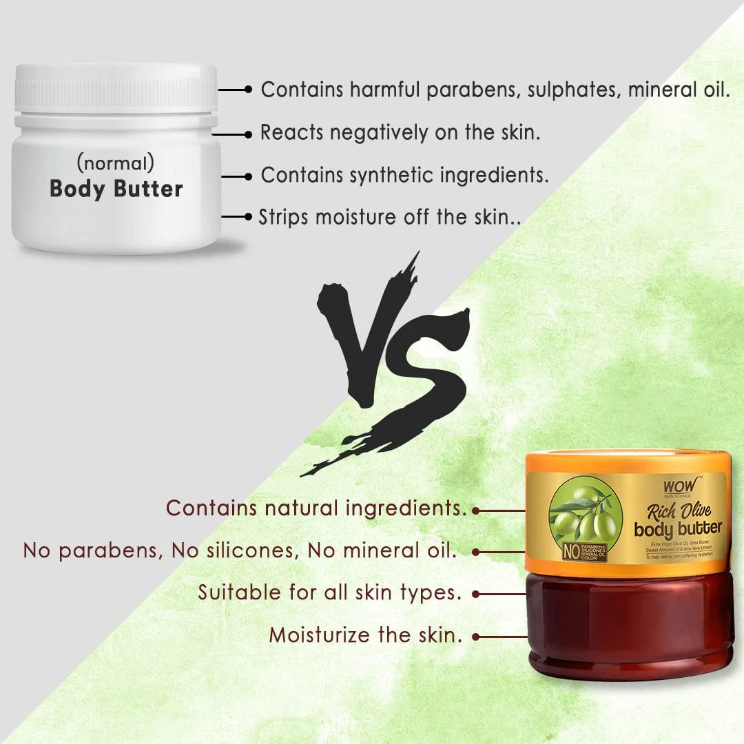 Rich Olive Body Butter - No Parabens, Silicones, Mineral Oil & Color - 200 ml